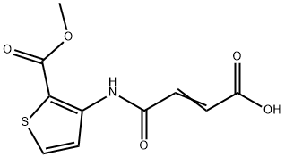 (E)-4-[(2-methoxycarbonylthiophen-3-yl)amino]-4-oxobut-2-enoic acid Struktur