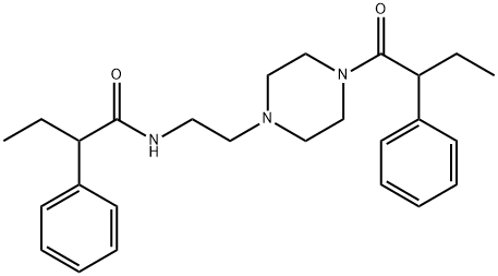 2-phenyl-N-[2-[4-(2-phenylbutanoyl)piperazin-1-yl]ethyl]butanamide Struktur