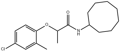 2-(4-chloro-2-methylphenoxy)-N-cyclooctylpropanamide Struktur