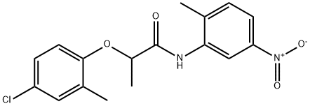 2-(4-chloro-2-methylphenoxy)-N-(2-methyl-5-nitrophenyl)propanamide Struktur