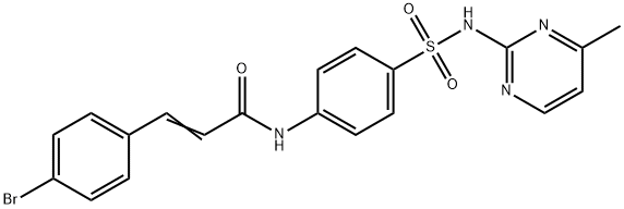 (E)-3-(4-bromophenyl)-N-[4-[(4-methylpyrimidin-2-yl)sulfamoyl]phenyl]prop-2-enamide Struktur