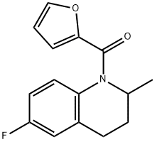 (6-fluoro-2-methyl-3,4-dihydro-2H-quinolin-1-yl)-(furan-2-yl)methanone Struktur