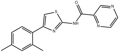 N-[4-(2,4-dimethylphenyl)-1,3-thiazol-2-yl]pyrazine-2-carboxamide Struktur