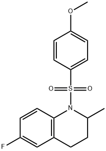 6-fluoro-1-(4-methoxyphenyl)sulfonyl-2-methyl-3,4-dihydro-2H-quinoline Struktur