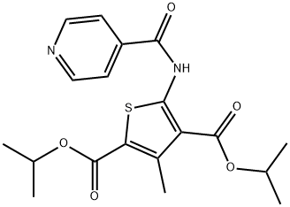 dipropan-2-yl 3-methyl-5-(pyridine-4-carbonylamino)thiophene-2,4-dicarboxylate Struktur