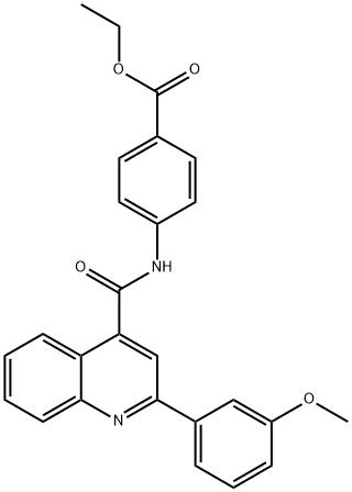 ethyl 4-[[2-(3-methoxyphenyl)quinoline-4-carbonyl]amino]benzoate Struktur