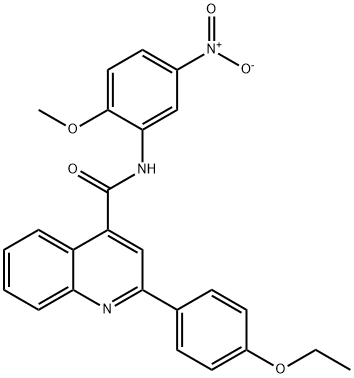 2-(4-ethoxyphenyl)-N-(2-methoxy-5-nitrophenyl)quinoline-4-carboxamide Struktur