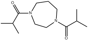 2-methyl-1-[4-(2-methylpropanoyl)-1,4-diazepan-1-yl]propan-1-one Struktur