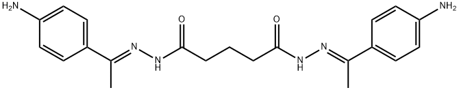 N,N'-bis[(E)-1-(4-aminophenyl)ethylideneamino]pentanediamide Struktur