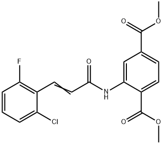 dimethyl 2-[[(E)-3-(2-chloro-6-fluorophenyl)prop-2-enoyl]amino]benzene-1,4-dicarboxylate Struktur