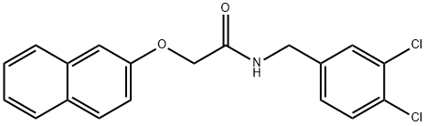 N-[(3,4-dichlorophenyl)methyl]-2-naphthalen-2-yloxyacetamide Struktur