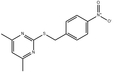 4,6-dimethyl-2-[(4-nitrophenyl)methylsulfanyl]pyrimidine Struktur