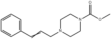 methyl 4-[(E)-3-phenylprop-2-enyl]piperazine-1-carboxylate Struktur