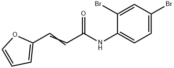 (E)-N-(2,4-dibromophenyl)-3-(furan-2-yl)prop-2-enamide Struktur