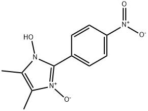 1-hydroxy-4,5-dimethyl-2-(4-nitrophenyl)-3-oxidoimidazol-3-ium Struktur