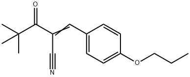 (2Z)-4,4-dimethyl-3-oxo-2-[(4-propoxyphenyl)methylidene]pentanenitrile Struktur