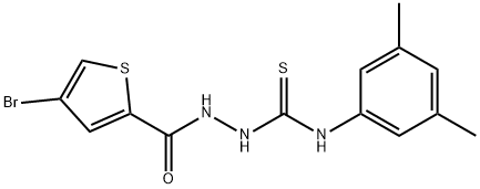 1-[(4-bromothiophene-2-carbonyl)amino]-3-(3,5-dimethylphenyl)thiourea Struktur