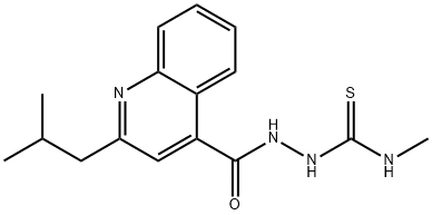 1-methyl-3-[[2-(2-methylpropyl)quinoline-4-carbonyl]amino]thiourea Struktur