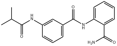 2-[[3-(2-methylpropanoylamino)benzoyl]amino]benzamide Struktur