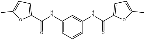 5-methyl-N-[3-[(5-methylfuran-2-carbonyl)amino]phenyl]furan-2-carboxamide Struktur