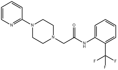 2-(4-pyridin-2-ylpiperazin-1-yl)-N-[2-(trifluoromethyl)phenyl]acetamide Struktur