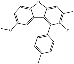 8-methoxy-3-methyl-1-(4-methylphenyl)-2-oxido-[1]benzofuro[3,2-c]pyridin-2-ium Struktur