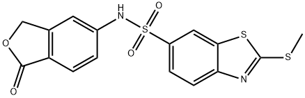 2-methylsulfanyl-N-(1-oxo-3H-2-benzofuran-5-yl)-1,3-benzothiazole-6-sulfonamide Struktur