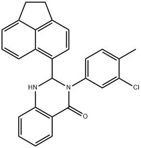 3-(3-chloro-4-methylphenyl)-2-(1,2-dihydroacenaphthylen-5-yl)-1,2-dihydroquinazolin-4-one Struktur