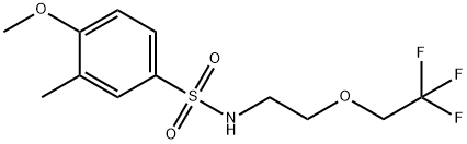 4-methoxy-3-methyl-N-[2-(2,2,2-trifluoroethoxy)ethyl]benzenesulfonamide Struktur