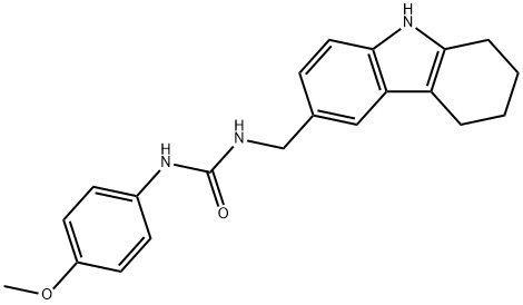 1-(4-methoxyphenyl)-3-(6,7,8,9-tetrahydro-5H-carbazol-3-ylmethyl)urea Struktur