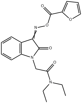 [(E)-[1-[2-(diethylamino)-2-oxoethyl]-2-oxoindol-3-ylidene]amino] furan-2-carboxylate Struktur