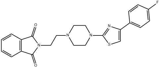 2-[2-[4-[4-(4-fluorophenyl)-1,3-thiazol-2-yl]piperazin-1-yl]ethyl]isoindole-1,3-dione Struktur