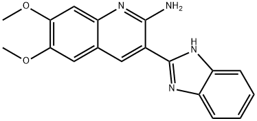 3-(1H-benzimidazol-2-yl)-6,7-dimethoxyquinolin-2-amine Struktur