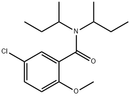 N,N-di(butan-2-yl)-5-chloro-2-methoxybenzamide Struktur