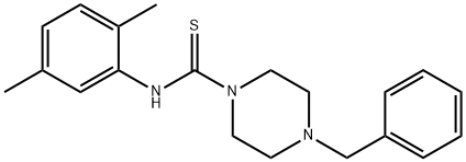 4-benzyl-N-(2,5-dimethylphenyl)piperazine-1-carbothioamide Struktur