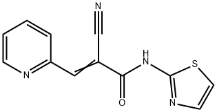 (E)-2-cyano-3-pyridin-2-yl-N-(1,3-thiazol-2-yl)prop-2-enamide Struktur