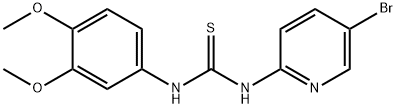 1-(5-bromopyridin-2-yl)-3-(3,4-dimethoxyphenyl)thiourea Struktur