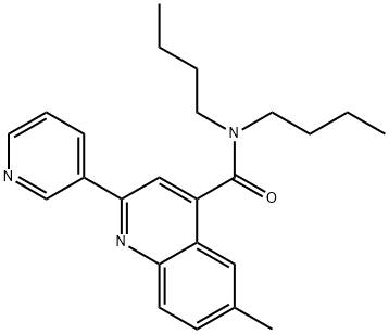 N,N-dibutyl-6-methyl-2-pyridin-3-ylquinoline-4-carboxamide Struktur