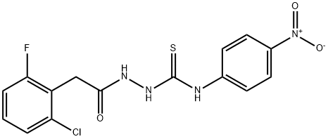 1-[[2-(2-chloro-6-fluorophenyl)acetyl]amino]-3-(4-nitrophenyl)thiourea Struktur