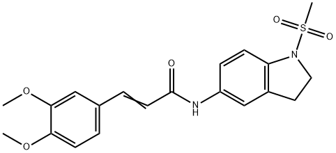 (E)-3-(3,4-dimethoxyphenyl)-N-(1-methylsulfonyl-2,3-dihydroindol-5-yl)prop-2-enamide Struktur