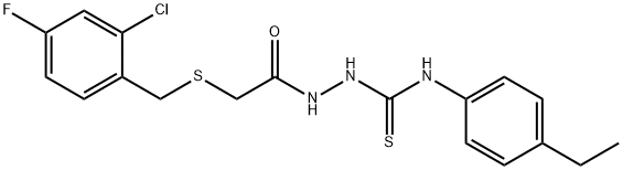 1-[[2-[(2-chloro-4-fluorophenyl)methylsulfanyl]acetyl]amino]-3-(4-ethylphenyl)thiourea Structure