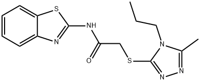 N-(1,3-benzothiazol-2-yl)-2-[(5-methyl-4-propyl-1,2,4-triazol-3-yl)sulfanyl]acetamide Struktur