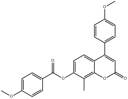 [4-(4-methoxyphenyl)-8-methyl-2-oxochromen-7-yl] 4-methoxybenzoate Struktur