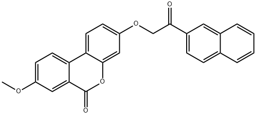 8-methoxy-3-(2-naphthalen-2-yl-2-oxoethoxy)benzo[c]chromen-6-one Struktur