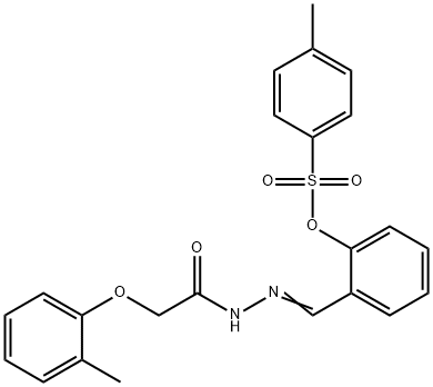 [2-[(E)-[[2-(2-methylphenoxy)acetyl]hydrazinylidene]methyl]phenyl] 4-methylbenzenesulfonate Struktur