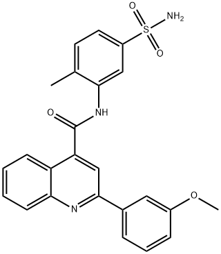 2-(3-methoxyphenyl)-N-(2-methyl-5-sulfamoylphenyl)quinoline-4-carboxamide Struktur