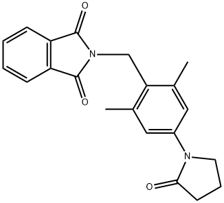 2-[[2,6-dimethyl-4-(2-oxopyrrolidin-1-yl)phenyl]methyl]isoindole-1,3-dione Struktur