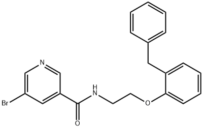 N-[2-(2-benzylphenoxy)ethyl]-5-bromopyridine-3-carboxamide Struktur