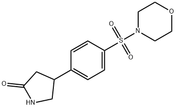 4-(4-morpholin-4-ylsulfonylphenyl)pyrrolidin-2-one Struktur