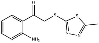 1-(2-aminophenyl)-2-[(5-methyl-1,3,4-thiadiazol-2-yl)sulfanyl]ethanone Struktur